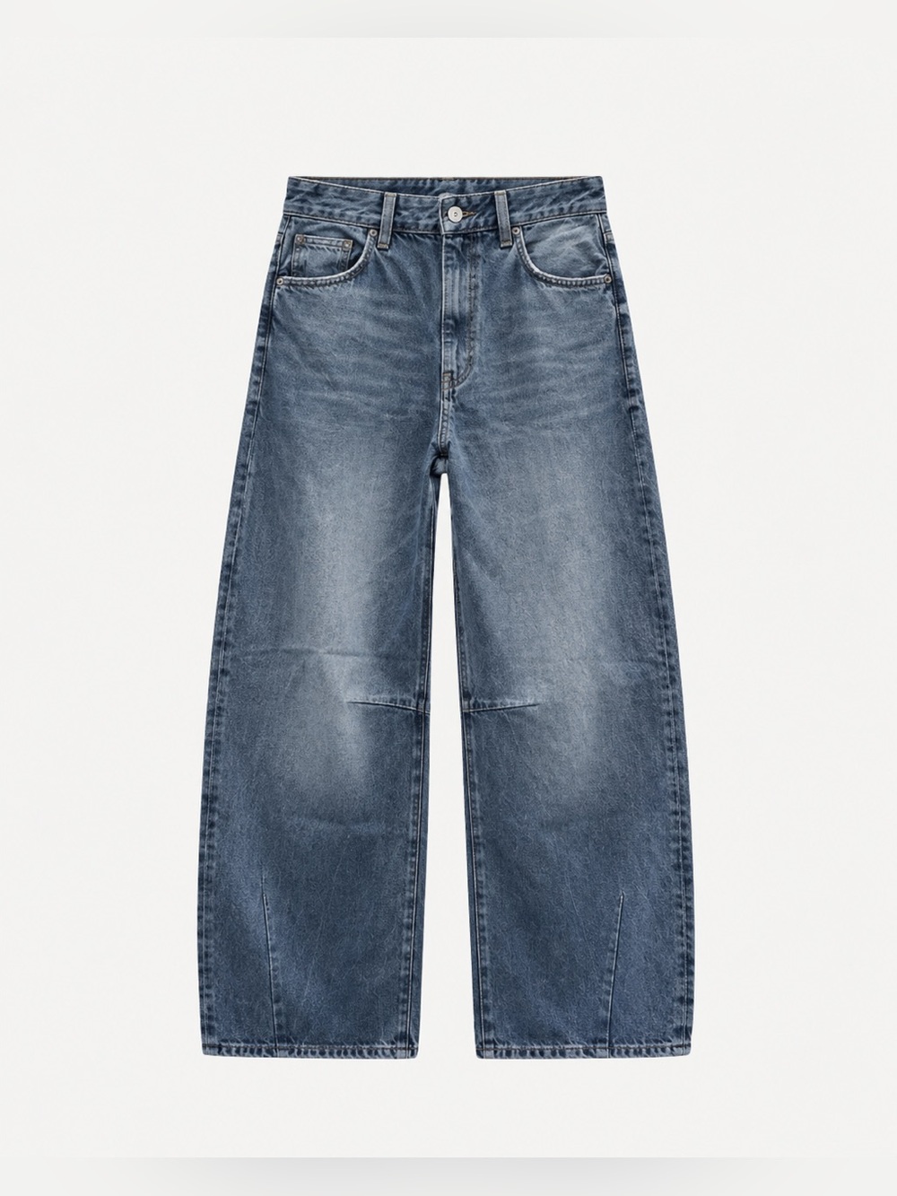 NEW Zara Barrel Legged Jeans Dark Wash Sz 0